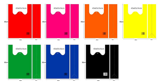 Bolsa Camiseta Reutilizable Tela TNT GRANDE (Rollo 50 Unidades)